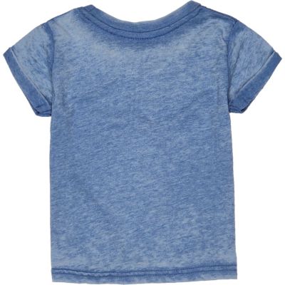 Mini boys blue print t-shirt